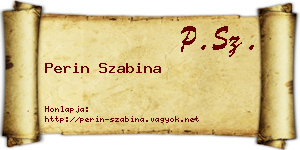 Perin Szabina névjegykártya